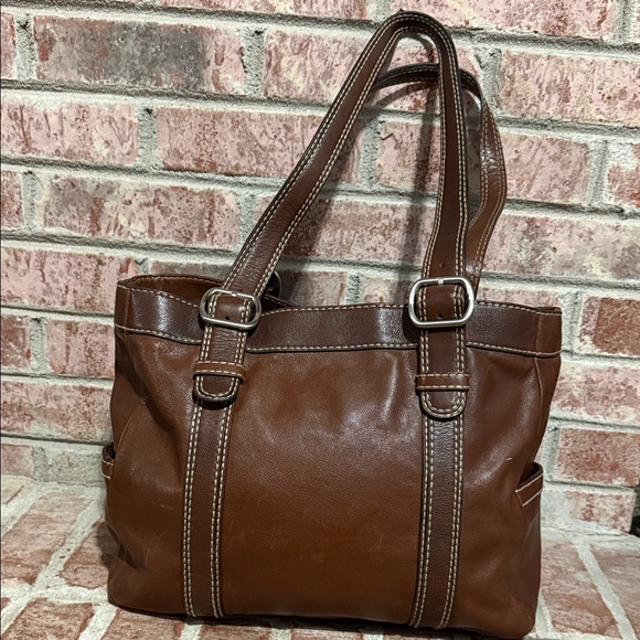 Women’s Fossil Brown Leather Tote Bag - Picture 5 of 14